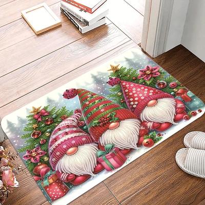 Christmas Gnomes Welcome Entrance Doormat Home Decor Carpet Indoor Outdoor Floor Mat Living Room Bedroom Bath Kitchen Rug