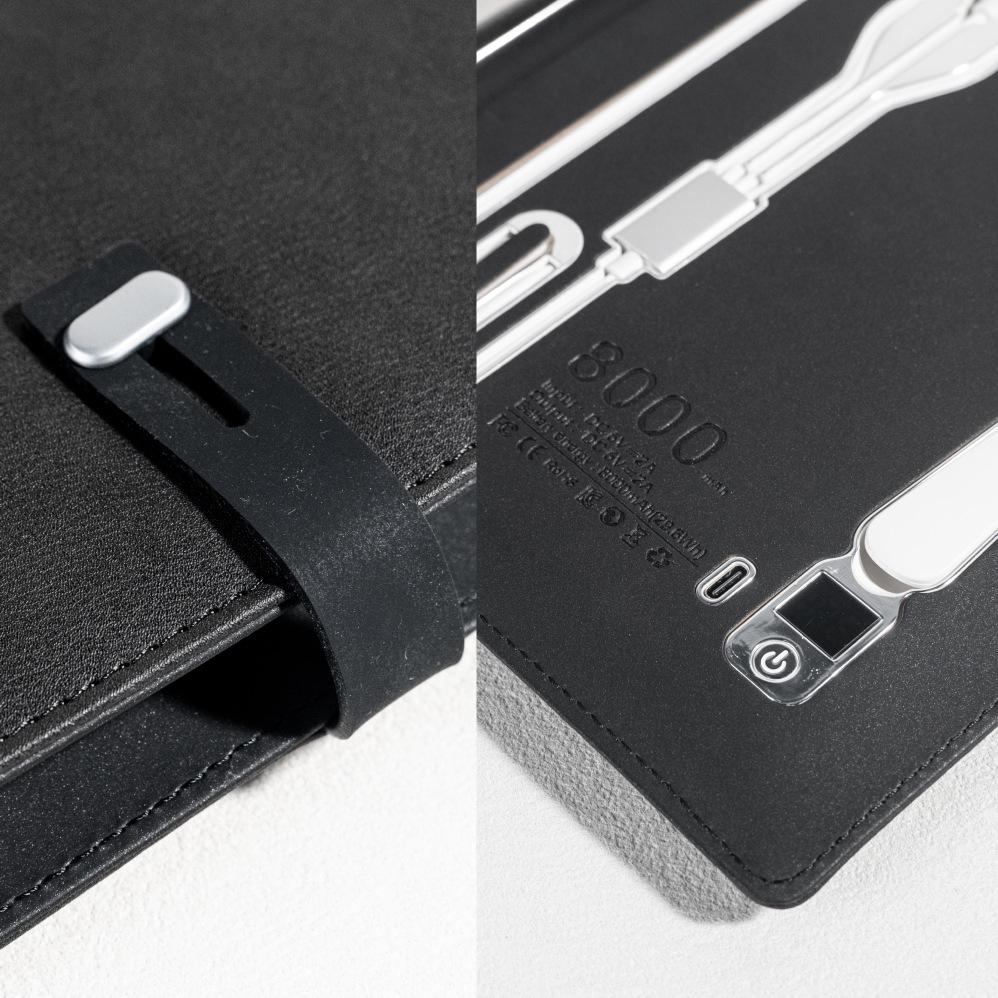 Creative Power Bank Notebook with Digital Display and Charging Feature