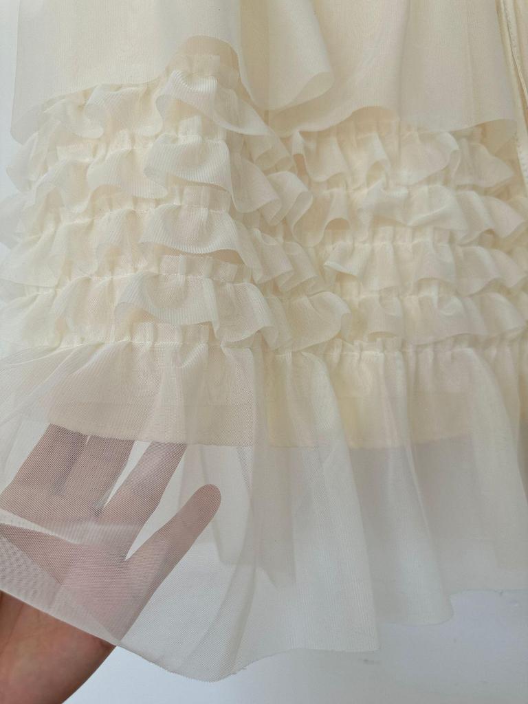 Fluffy European Layered A-line Midi Skirt: Fashionable & Versatile for Commuting