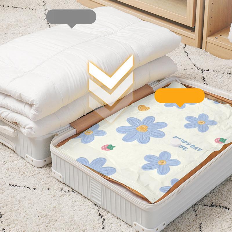 Vacuum Storage Bags Compression Bags for Clothes Thickened Material Space Saving Storage Organizer Travel Home Use Bedding Clothes Storage Bag