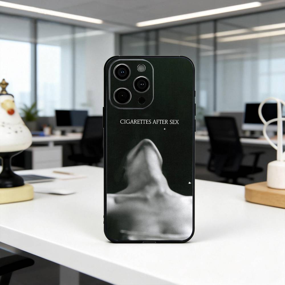 C-Cigarettes A-After Sex Abstract Band  Phone Case For iPhone 17,16,15,14,13,12,11 Plus,Pro Max,XS,Soft Silicone Black Cover