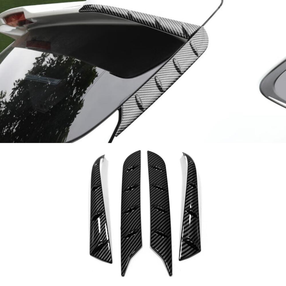 For Toyota Highlander XU70 Kluger 2020 2021 2022 2023 Hybrid Car Rear Roof Trunk Spoiler Wing Tail Air Deflector Sequins Strips