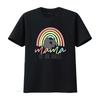 Mama Of An Angel Pastel Rainbow Baby Loss Memorial Print Casual T Shirt Vintage Washed Graphic Fashion Slightly Soft