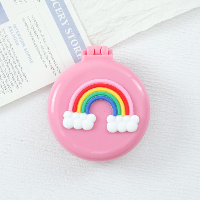 Cute Mini Folding Hair Combs with Mirror Portable for Travel Massage Comb for Women Girls Hair Brushes Styling Accessories