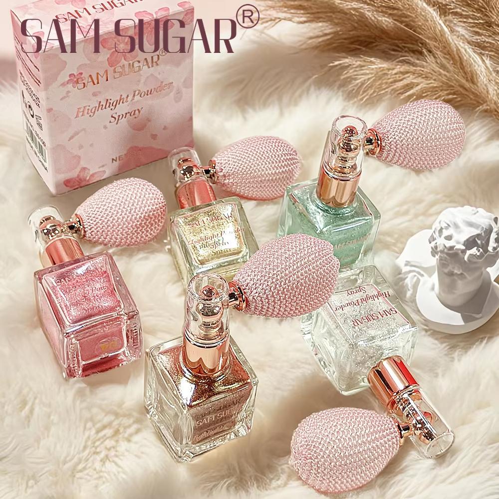 Highlighter-Spray Aufhellender Lidschatten Loser Puder Feiner Glitzer Wasserdichter Highlighter für Gesicht Körper Glitzer-Spray Make-up