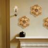 Decorative Flower Wall Art Accent Resin Layered 3D Petal Relief Floral Wall Sculpture for Hallway Entryway Living Room Decors Home