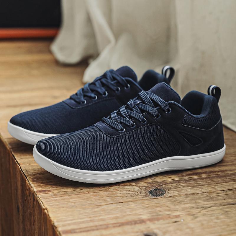 

Men Barefoot Casual Flats Wide Palm Jogging Sneakers Driving Shoes Black Walking Shoes White Yoga Fitness Shoes Plus Size EU: 46 синій