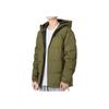 Adidas Logo Print Zip Pocket Detail Hooded Down Jacket Men Outerwear Army-Green HN2093
