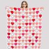Romantic Love Print Flannel Blanket Valentine Shawl Nap Blanket Soft Skin-friendly Leisure Sofa Blanket Blanket