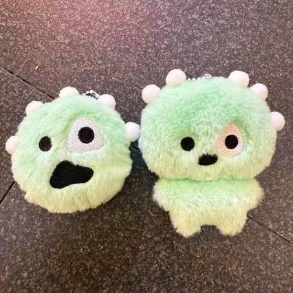Kawaii Idol Plush Keychain Cortisball Green Album Merch Keyring Fan Bag Charm Accessories Gift Collection