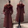 Winter new removable fur collar down cotton clothes women's waist warm jacket long Korean version coat