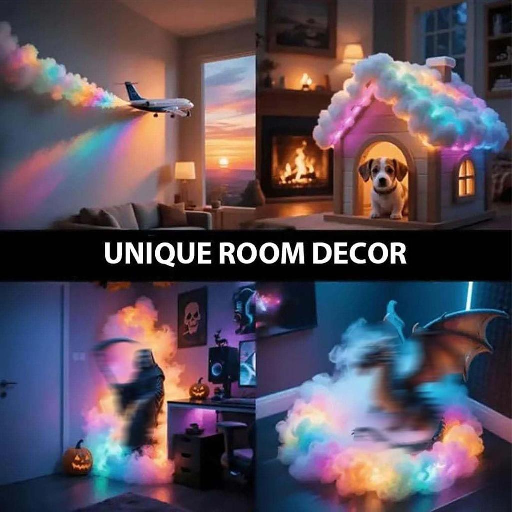 LED Clouds for Ceiling 3D USB Thundercloud Lamp Set Ambient Music Light for Desktop Ceiling Bedroom Living Room Office Party