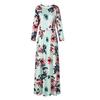 Women's Fashion Summer Crewneck Floral Print Dress