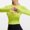 Womens Slim Fit Stretch Workout Top Running Yoga Fitness Gym Training Pure Color Active Wear