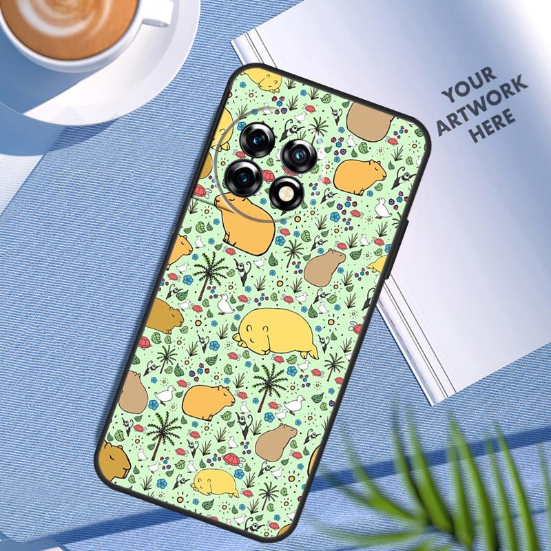 

Cute Cartoon Capybara Case For OnePlus Nord 5 CE 2 3 4 Lite N30 OnePlus 11 12 13 15 12R 13R 10T 13T 9 10 Pro Cover OnePlus 8T