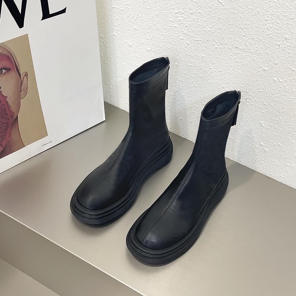 Autumn and Winter Fashion Trend Thick-soled Boots Women's Multi-color Single Boots Skinny Boots Korean Version Boots 2025