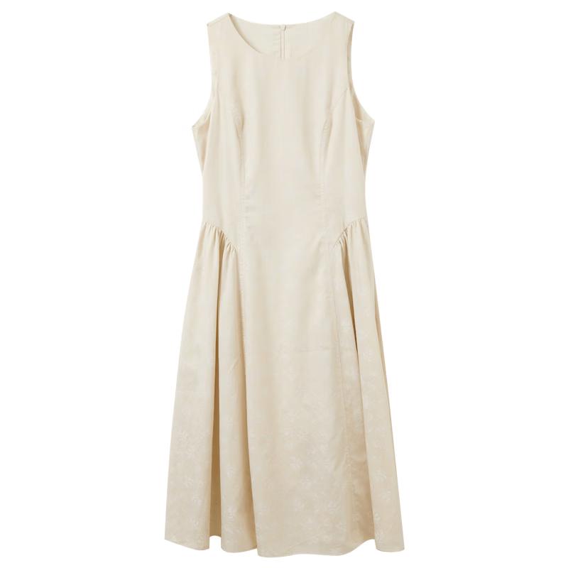 Sancai Women s 2026 Autumn Jacquard A-line Midi Dress L