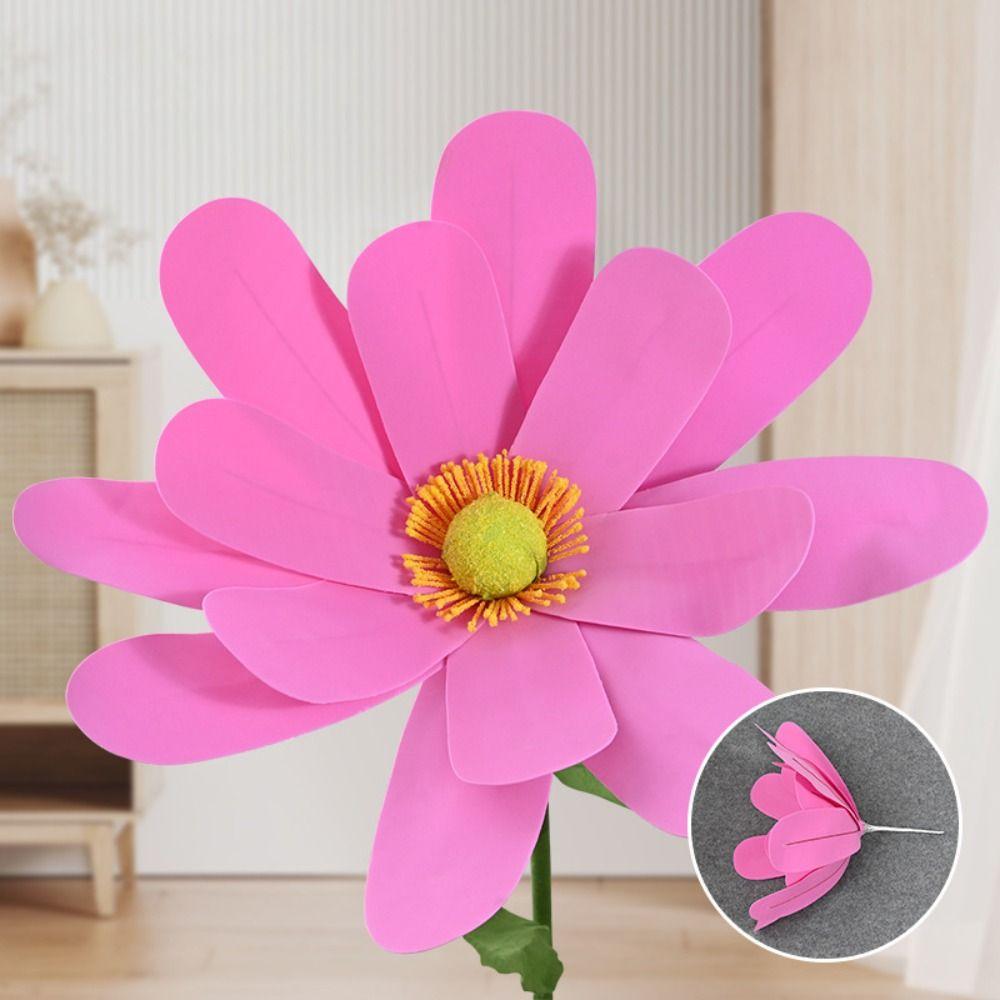 

Свадебные украшения Гигантский цветок из пенопласта Пенополиэтилен Большой искусственный цветок Новый 3D цветок хризантемы розы красного