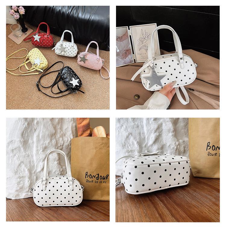 Elegant Polka Dot Shoulder Bag for Women – Stylish, Versatile, Handheld & Crossbody Design