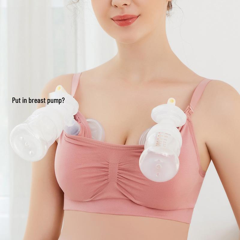 Hands-Free Wireless Nursing & Pumping Bra with Top-Open Buckle