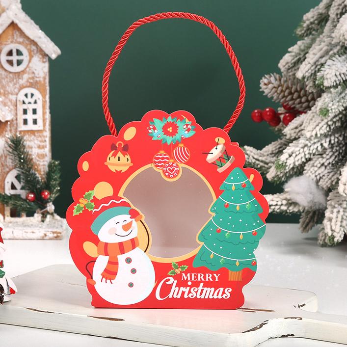 

10 шт., рождественская ручная упаковочная коробка, идеально подходит для печенья, конфет и праздничных сувениров 10pcs красный