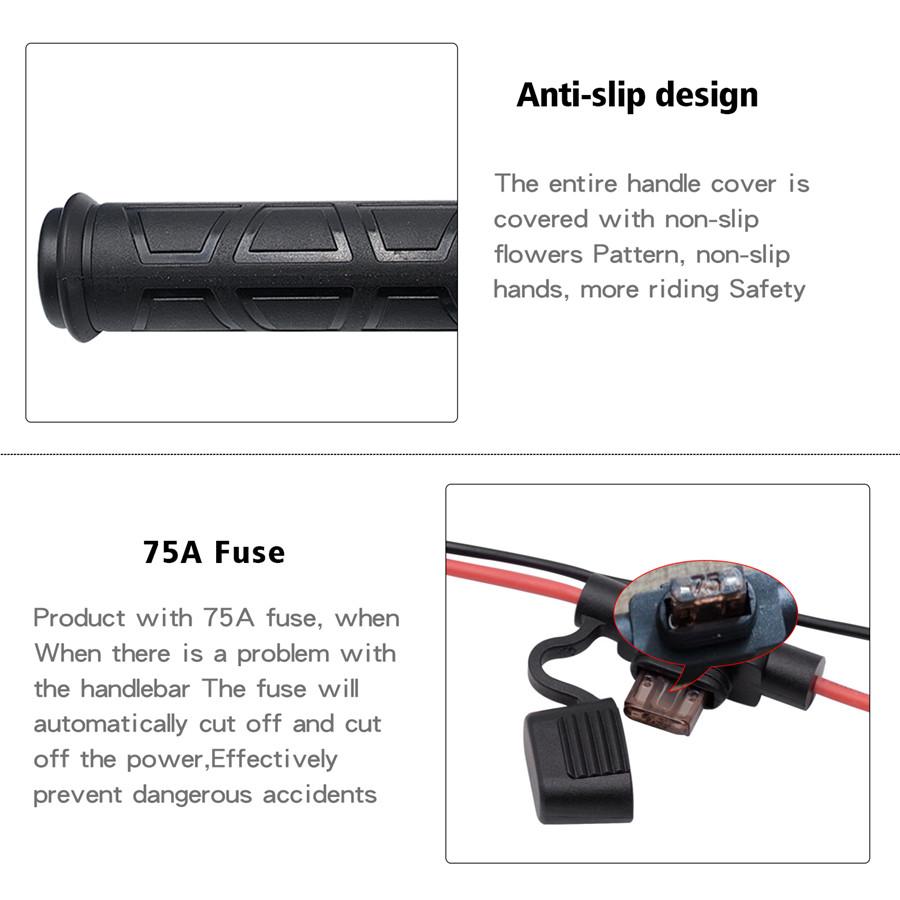NEW motorcycle electric heat handlebar independent switch three gears temperatur