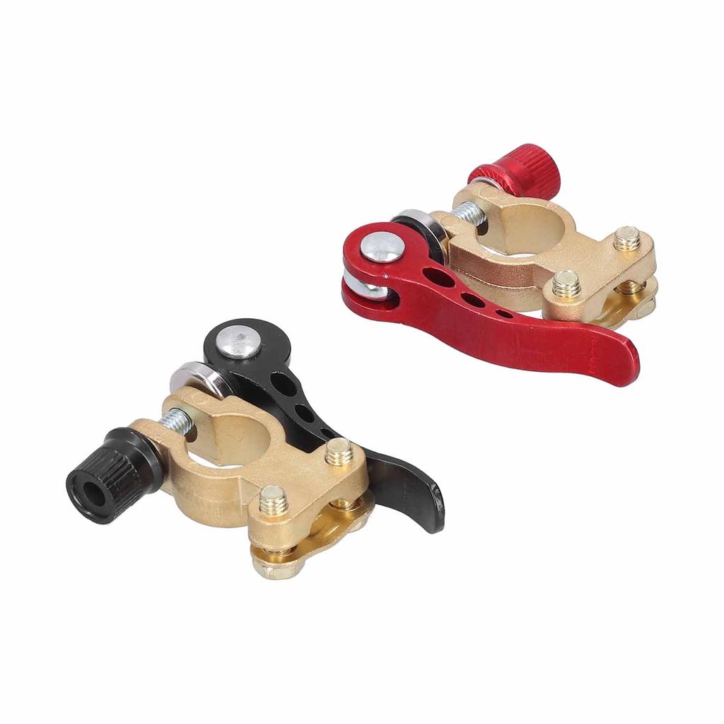 2pcs Battery Terminal Clamps Quick Disconnect Shut Off Connector for 12V 6V 24V Boat UTV Tractor