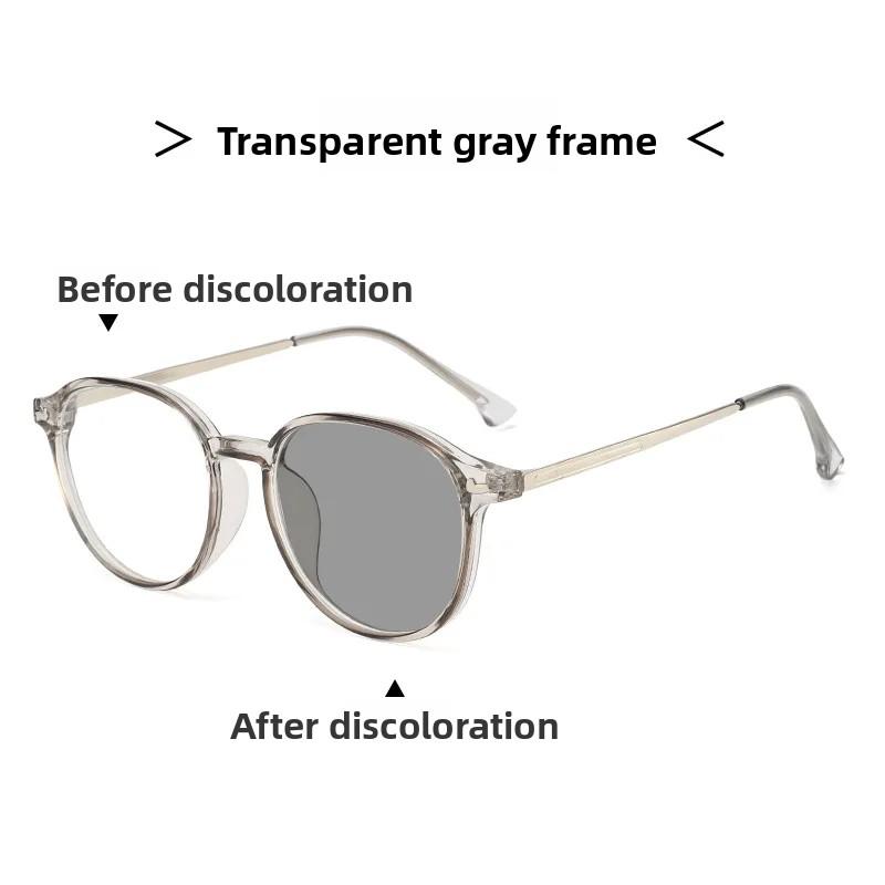 

New High Definition Round Frame Luxury Photochromic Women s Myopia Glasses Retro Neutral High Quality Anti Blue Light Glasses 0