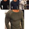 Premium Quality Fashion Men O-neck Knitting Sweater Long Sleeve Slim Fit Pullover Top