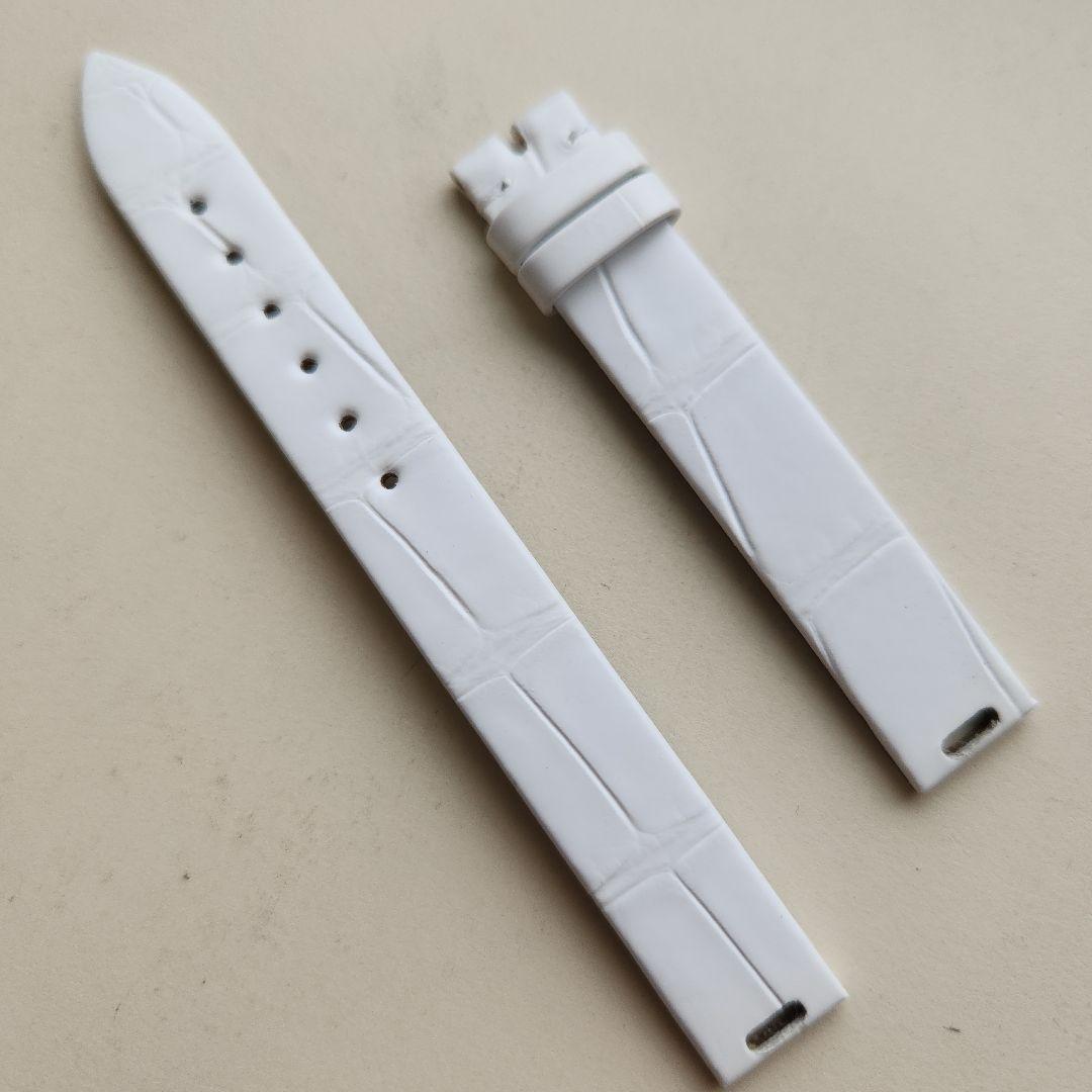 Used New and unused Piaget genuine belt alligator white 12mm
