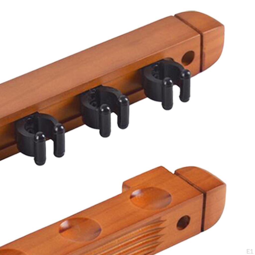 Billiard Cue Claw Billiards Foot Rest Storage Fishing Rod Holder Wall Rack with 4 Clips