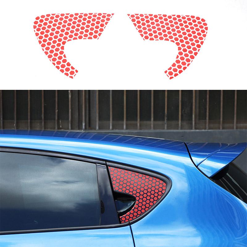 2x PVC Window Decoration Decorative Car Front and Rear Triangle Window Glass Stickers Suitable for SEAT Leon MK2 2008-2012