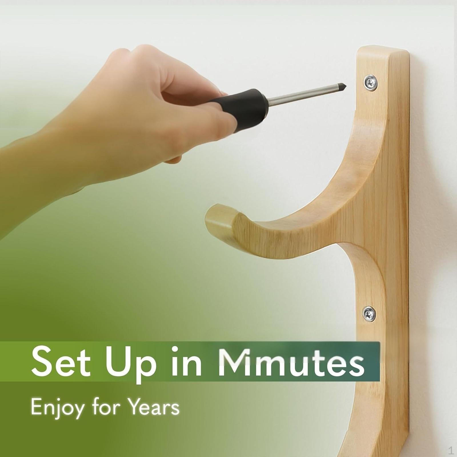 

Настенный держатель для коврика для йоги Деревянная стойка-органайзер для хранения для тренировок дома