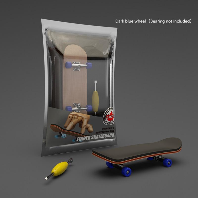 Finger Skateboard Wooden Fingerboard Toy Professional Stents Finger Skate Set