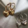 2026 Fashion Metal Love Smooth Pendant Earrings For Women Exaggerated Gold Color Big Heart Statement Earrings Party Jewelry Gift