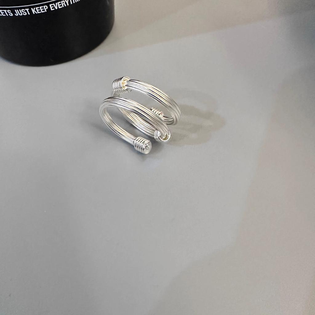 Xiaomi 925 Sterling Silver Rings For Women Geometric Fine Jewelry Finger Adjustable Simple Cross Ring For Party Birthday Gift