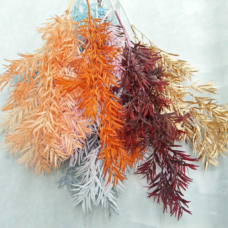 Plastic Bamboo Leaves For Wedding Photography Props And Home Decoration Gift