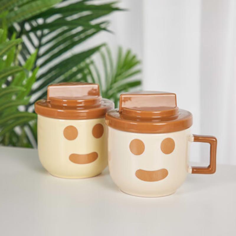 LocknLock Snow Treasure Ceramic Mug with Phone Holder