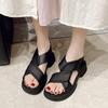 Fashion Women's Summer Slippers Casual Thi Bot Beach Sandals Anti-Slip One-Strap Slippers Sweet Sle Flat Heel