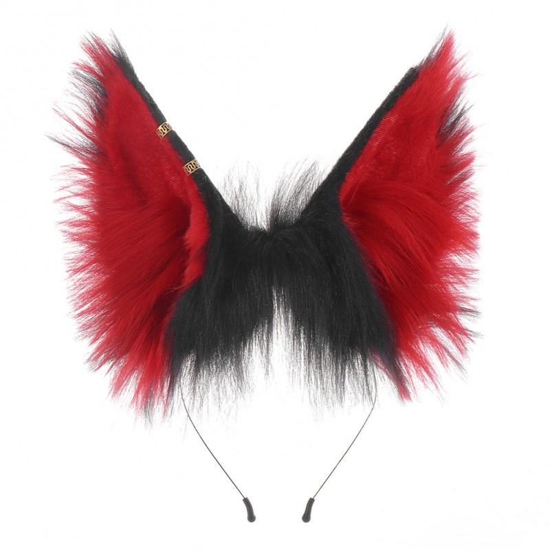 Handmade Plush Fox Ear Headband Lolita Cosplay Anime Convention Costume Accessory