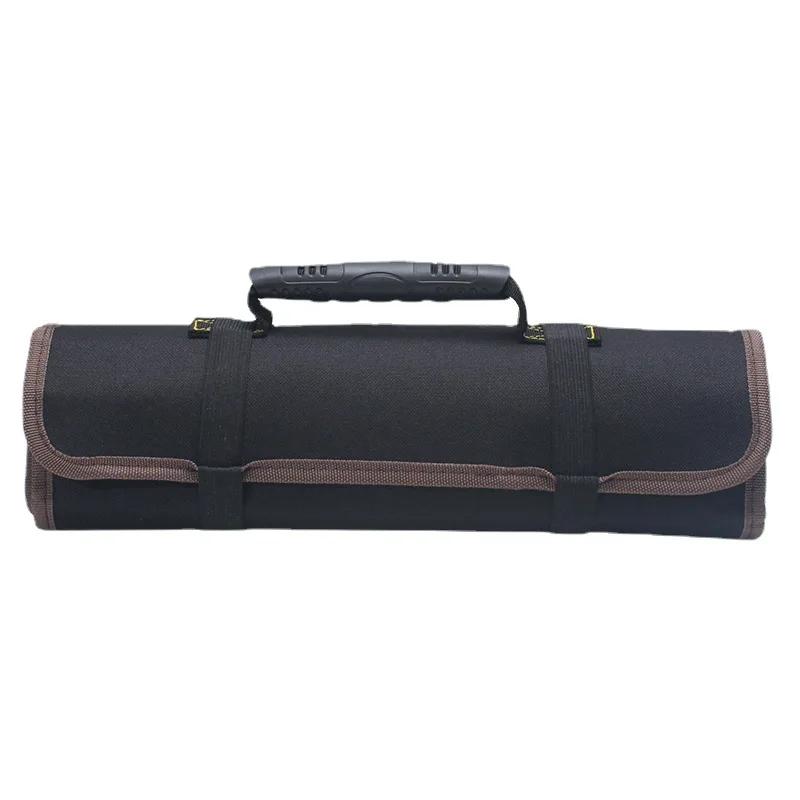 

Canvas Chef Knife Kitchen Utensils Roll Bag with A Large Zipper Pocket for Chefs and Culinary Students Knives Not Included