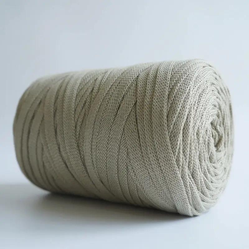 Flat Knitted Fabric Thread, Hollow Yarn Flat Ribbon Thread, DIY Handmade Woven Bag Hook Sandals 250g Crocheting