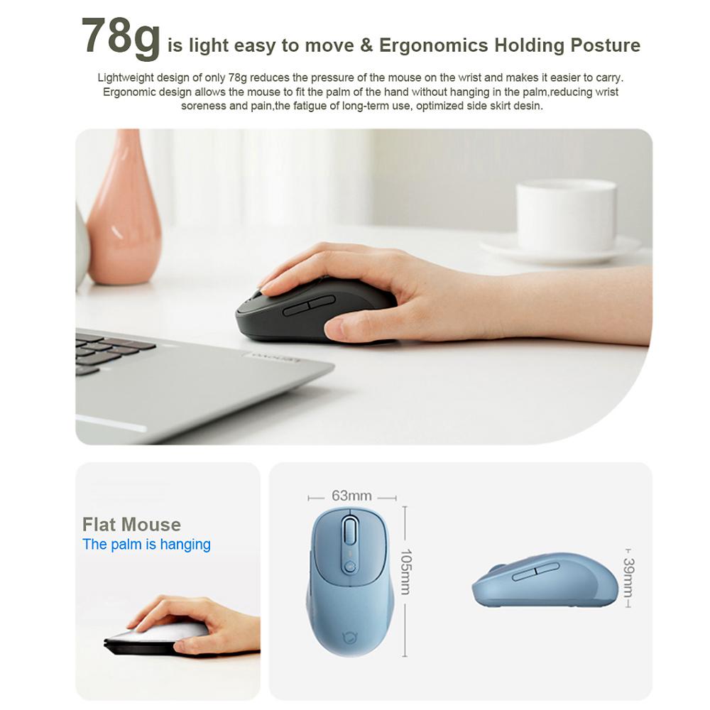 Mouse Lenovo Xiaoxin Bluetooth Wireless Mouse M3 Twilight Gray Light Sound Three Bluetooth Office Mouse Silent Charging Mouse