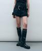 MONGDOL Lace Frill Elastic Waist Shorts Black Mdpt070Black