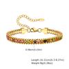 Charms Tennis Bracelet for Women, Cubic Zirconia Chain Bracelet Adjustable,Stainless Steel Miami Link CZ Bangle Gift