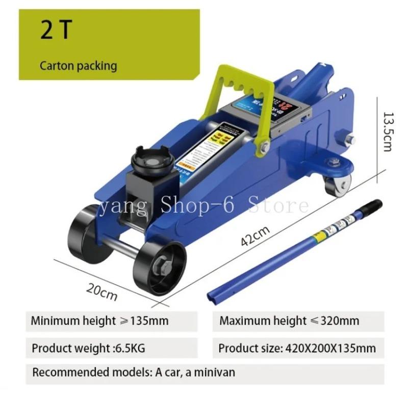 New Horizontal Jack for SUV Tire Change Tool Car Sedan Car Hydraulic Maintenance 2 Tons Oil Pressure Fast Lifting