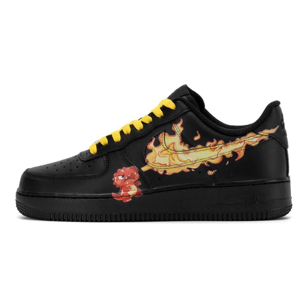 Nike Air Force 1 Abrasion Resistant Low Top Skateboard Shoes Unisex Black CW2288-001(Team1804-)