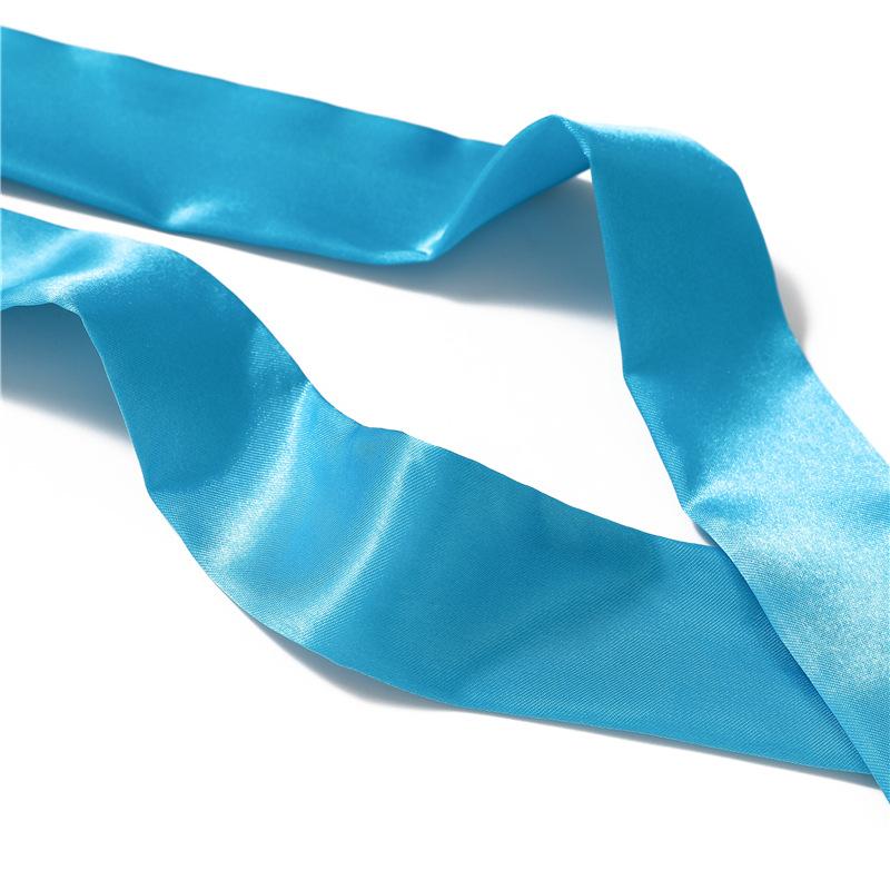 Women Narrow Long Scarf 100X4Cm Solid Color Chiffon Silk Scarves Rubber Red Tie Black Bag Ribbon Headbands Choker Streamer