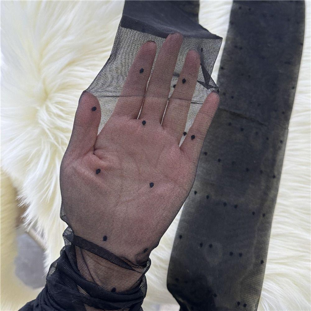 Elastic Women Pantyhose High Waist Footed Tights Sexy Polka Dot Silk Stockings  Women Lingerie