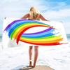 Asciugamano da Spiaggia Arcobaleno in Microfibra Asciugamano da Bagno Orgoglio Gay LGBT Assorbente Anti Sabbia Asciugatura Rapida Asciugamani da Piscina per Sport Spa Palestra Nuoto